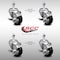 Service Caster 3.5 Inch SS Black Polyurethane Swivel 12mm Threaded Stem Caster Set Brake SCC-SSTS20S3514-PPUB-BLK-TLB-M1215-4 - alternate 3